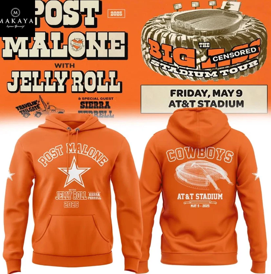 Dallas Post Malone Big Ass Stadium Tour 2025 Hoodie 3D