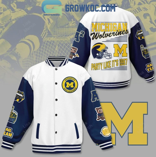 Discover Michigan Party Like Its 1997 Baseball Jacket Gift For Christmas