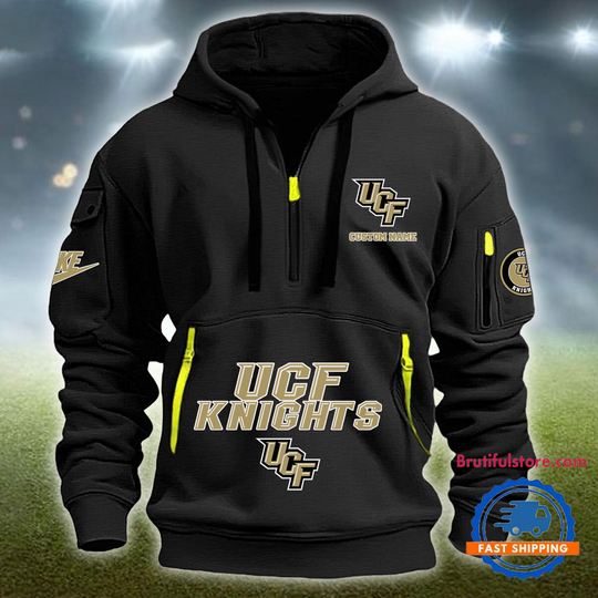 Discover NCAA UCF Knights Heavy Hoodie, Sporty Quarter Zip Tactical Hoodie