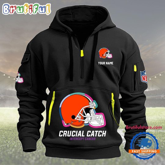 Cleveland Browns Tactical Hoodie - Crucial Catch Custom New Hoodie
