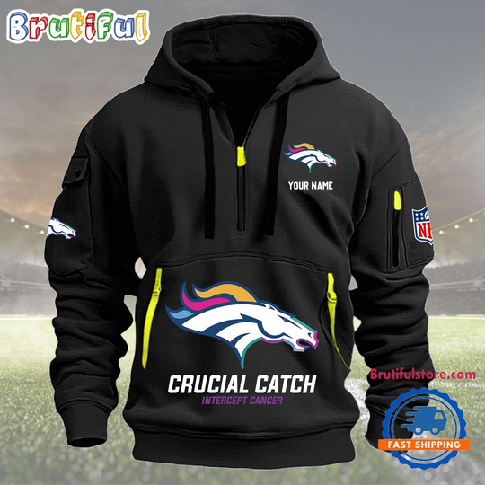 Denver Broncos Tactical Hoodie - Crucial Catch Custom New