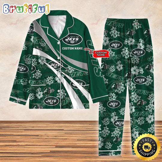 Discover New York Jets 3D Personalized Pajamas Set For Kids & Adult