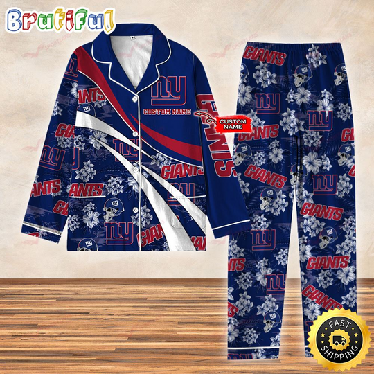 Discover New York Giants 3D Personalized Pajamas Set For Kids & Adult