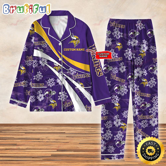 Discover Minnesota Vikings 3D Personalized Pajamas Set For Kids & Adult