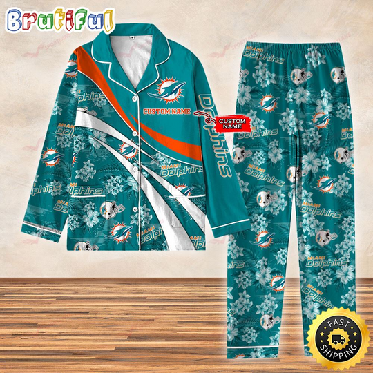 Discover Miami Dolphins 3D Personalized Pajamas Set For Kids & Adult