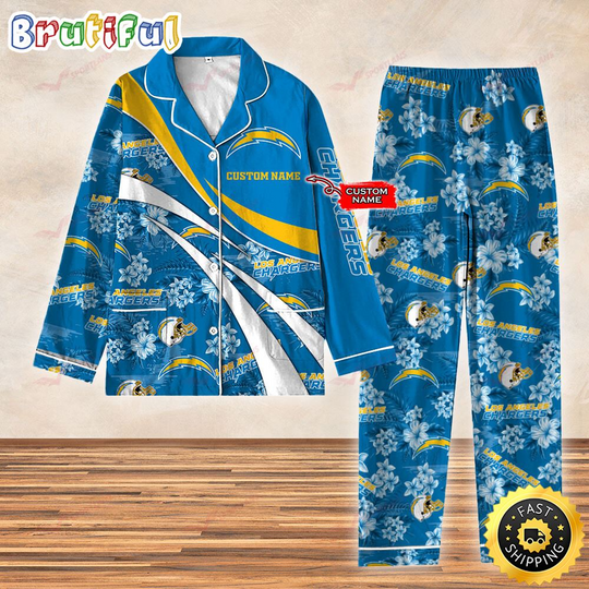 Discover Los Angeles Chargers 3D Personalized Pajamas Set For Kids & Adult