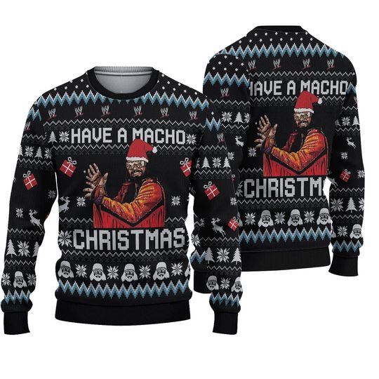 Macho Man Ugly Christmas Sweater