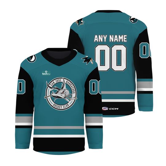 Custom San Jose Barracuda Introduce New Teal 2025–2026 Hockey Shirt Fan Gear