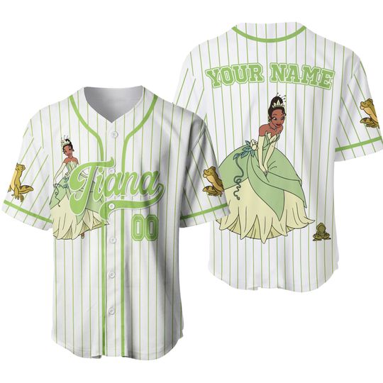 Personalized Princess Tiana Baseball Jersey, Princess And The Frog Basketball Jersey, Princess Tiana Birthday Girl Gift, Princess Trip Shirt