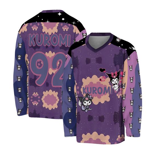 Kuromi EDM Rave Hockey Jersey | Customizable Nameplate