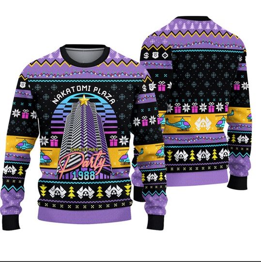 Die Hard Nakatomi Plaza Ugly Christmas Sweater, Christmas Gift for Family 2025