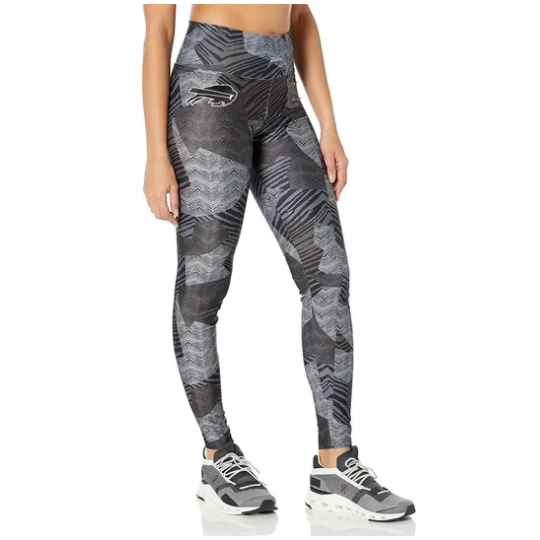 Discover Zubaz Football Women’s Tonal Patchwork Zebra Print Leggings