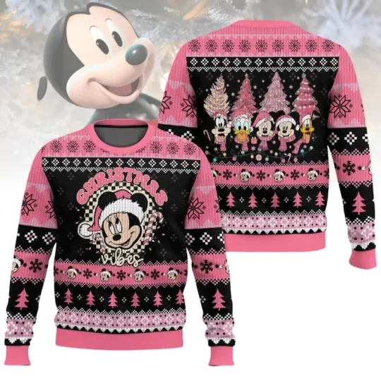 Discover Disney Christmas Ugly Sweater, Mickey Holiday Sweater, Cartoon Christmas Sweater
