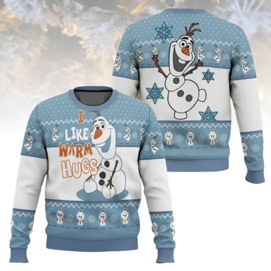 Discover Frozen Christmas Ugly Sweater, Olaf Holiday Sweater, Disney Sweater For Men And