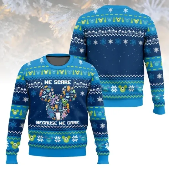 Discover Disney Monsters Inc Christmas Ugly Sweater, Pixar Holiday Sweater For Men And Wo