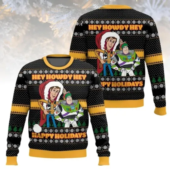 Toy Story Christmas Ugly Sweater, Hey Howdy Hey Holiday Sweater