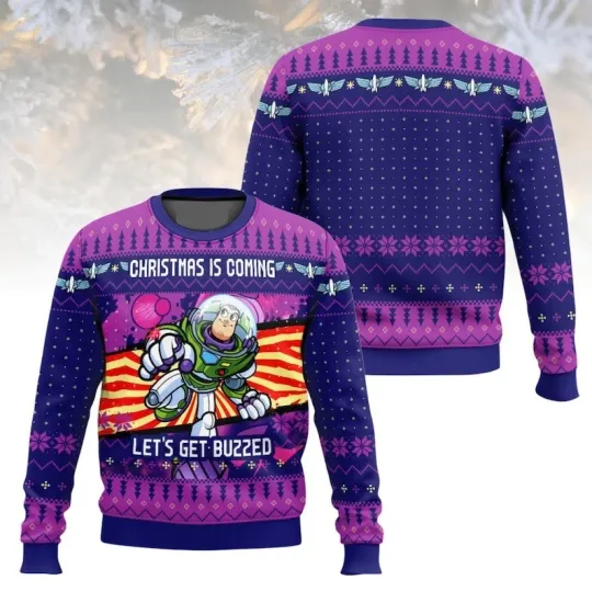 Toy Story Christmas Ugly Sweater, Buzz Lightyear Holiday Sweater