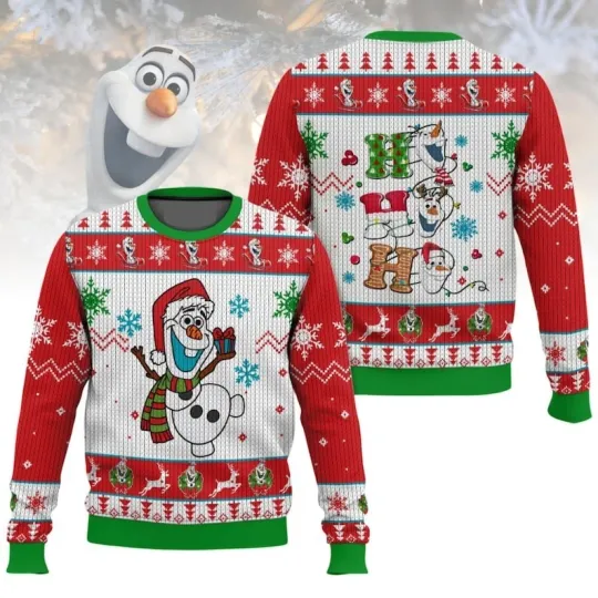 Discover Disney Christmas Ugly Sweater, Olaf Holiday Sweater, Character Christmas Sweater