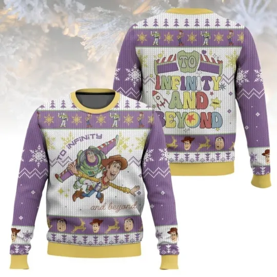 Discover Toy Story Christmas Ugly Sweater, To Infinity And Beyond Holiday Sweater, Pixar