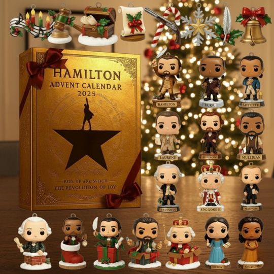 Discover Hamilton Advent Calendar 2025, Hamilton Broadway Shows Advent Calendar, 24 Days Countdown Calendar, Musical Character Figurines for Christmas