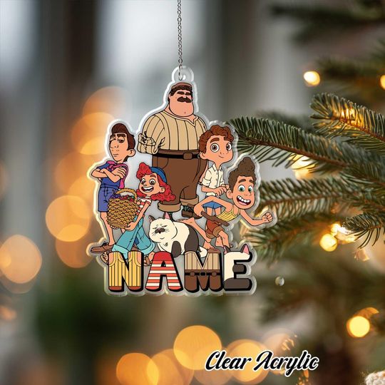Discover Luca Alberto Giulia Acrylic Ornament Pixar Sea Monster Keepsake Custom Name Portorosso Holiday Gift