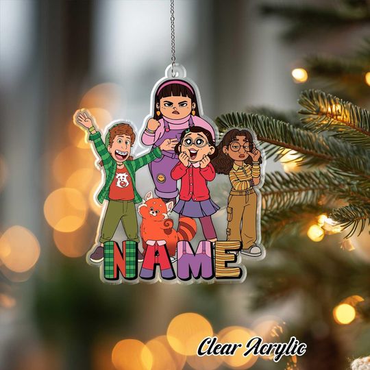 Discover Turning Red Meilin Lee Acrylic Ornament, Disney Pixar Red Panda Decor, Custom Name Girl Power Keepsake, Tween Holiday Gift