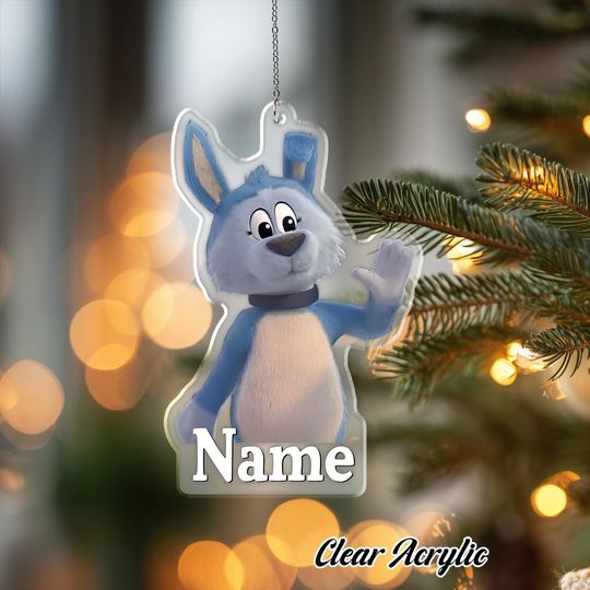 Discover Go Dog Go Blue Dog Acrylic Ornament, Custom Name Cartoon Dog Keepsake, Holiday Home Decor