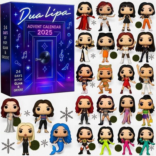 Dua Lipa Advent Calendar 2025  24-Day Pop Music Christmas Countdown Gift for Fans