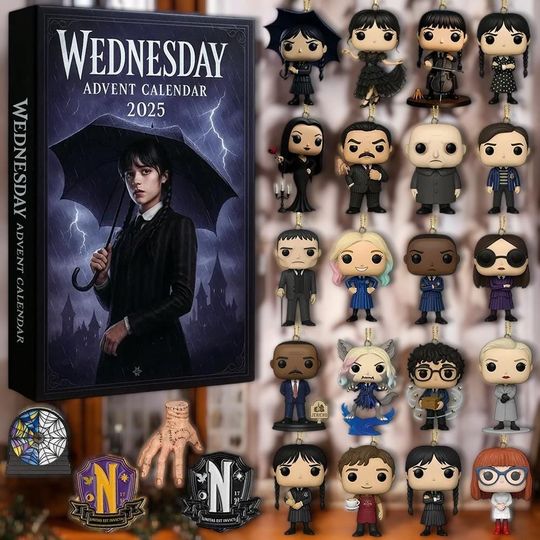 Discover Girl Spooky Mansion Insp Advent Calendar 2025 Countdown, Gift For Dark Humorous Decor