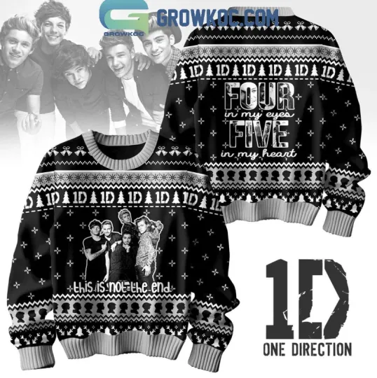 One Direction Four In My Eyes Five In My Heart Christmas Ugly Sweater