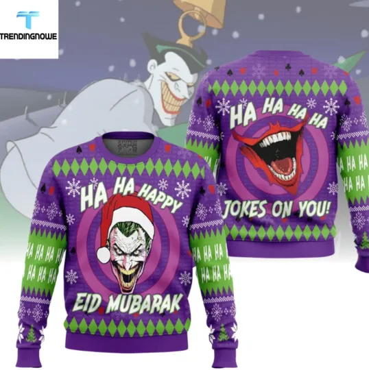 Eid Mubarak Dc Comics Ha Ha Ha Ugly Christmas Sweater