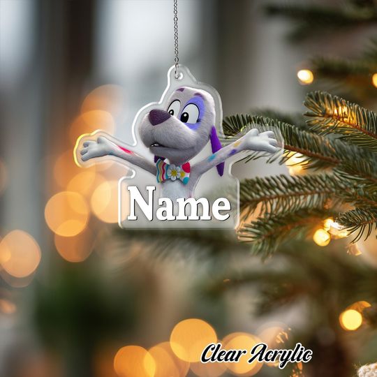 Discover Go Dog Go Scooch Pooch Small Dog Ornament, Go Dog Go Scooch Pooch Acrylic Keepsake, Custom Name Blue Puppy Gift, Unique Holiday Gift, MKA010