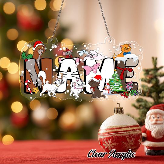 Discover Disney Aristocats Christmas Ornaments, Custom Name The Aristocats Ornament, Custom Name Ornament Gift, Disney Merry Christmas Ornament