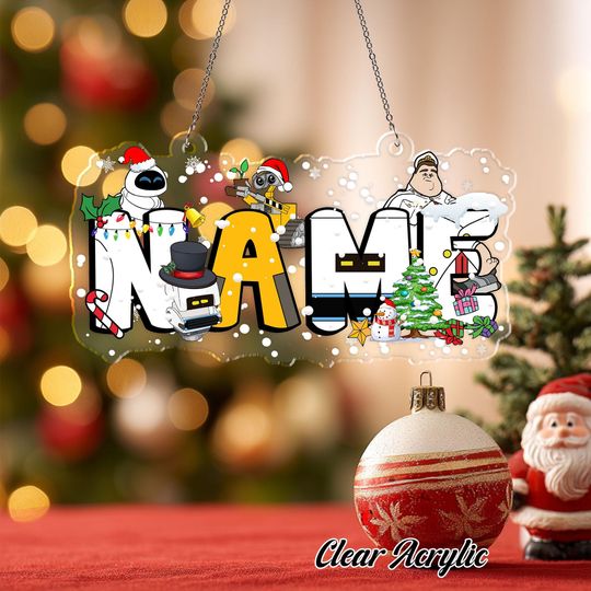 Discover Disney Wall E Christmas Ornaments, Disney Wall E Christmas Decor, Disney Family Name Christmas Gift, Custom Name Ornament Gift For Kids