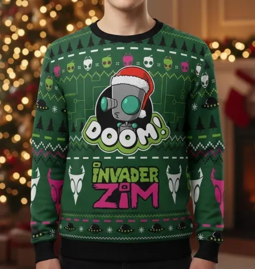 Dooom Invader Zim , Xmas Holiday Gift Unisex Sweatshirt