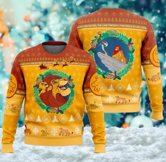Christmas The Lion King Ugly Christmas Sweater