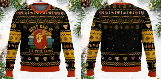 Discover Lion King Best Dad In The Pride Lands Ugly Christmas Sweater