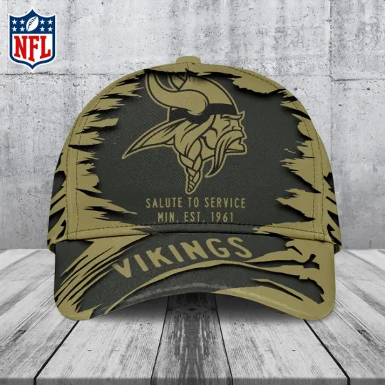 Discover Vikings 2025 Salute to Service Classic Cap