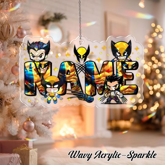 Discover Marvel Wolverine Christmas Acrylic Ornament, Custom Shape, Holiday Decor, Kid's Gift