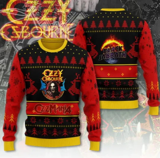 Black Sabbath X Ozy Osbourne Ugly Sweater Gift For Fans