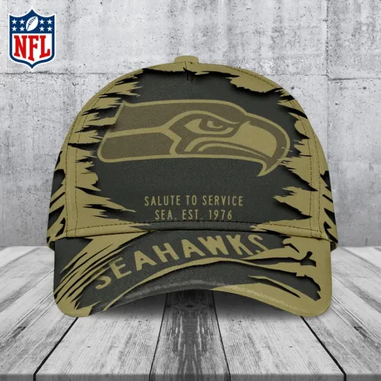 Discover Seahawks 2025 Salute to Service Classic Cap