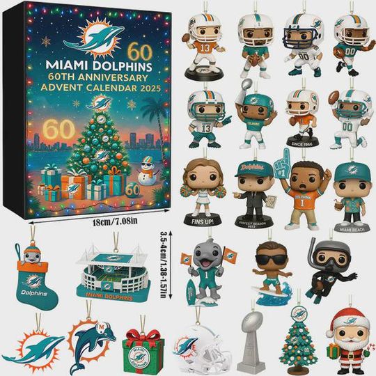Discover 2025 Football Advent Calendar, 24 Mini Player Figures & Holiday Ornaments, Christmas Countdown Gift for Sports Fans Collectors