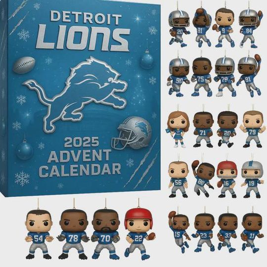 Discover 2025 Football Advent Calendar, 24 Mini Player Figures & Holiday Ornaments, Christmas Countdown Gift for Sports Fans Kids