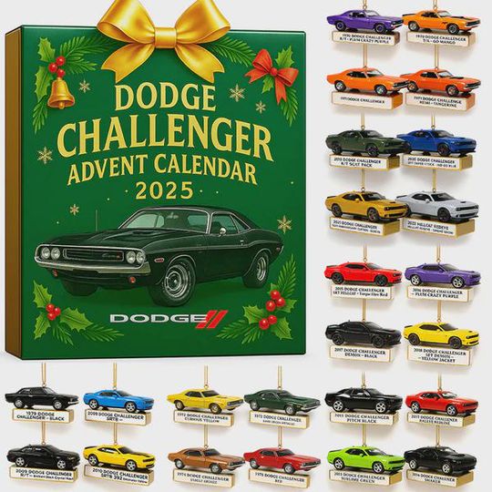 Discover 2025 Muscle Car Advent Calendar, 24 Mini Die-Cast Vehicles, Classic & Modern Car Collectible Set, Christmas Countdown Gift for Auto Fans