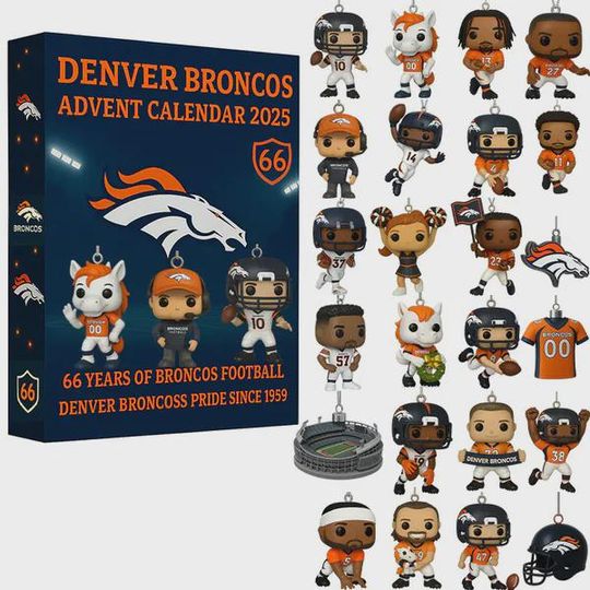 Discover Football Fan Advent Calendar 2025  Orange & Navy Edition with Mini Figures, Holiday Ornaments  | Christmas Countdown Gift for Sports Lovers