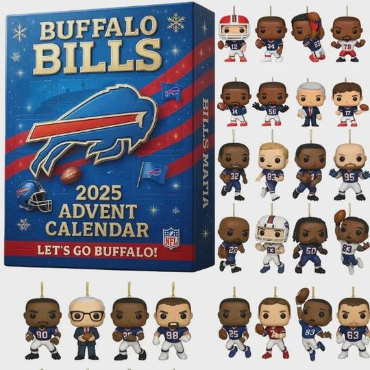 Discover Football Fan Advent Calendar 2025  Blue Edition with Mini Figures, Holiday Ornaments Daily  | Christmas Countdown Gift for Sports Lovers