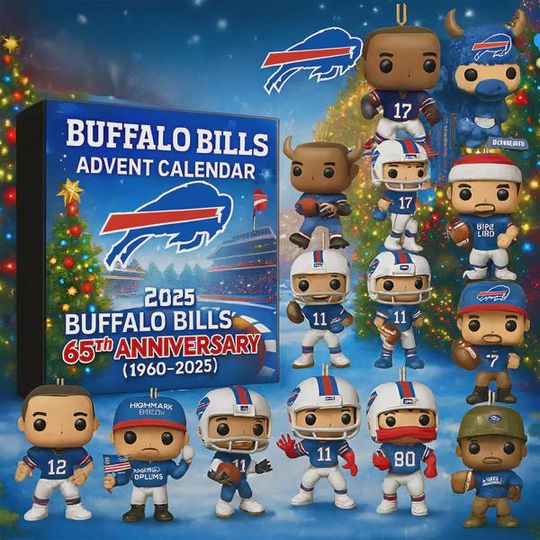 Discover Football Fan Advent Calendar 2025  Blue Edition Holiday Countdown Box with Mini Figures & Ornaments | Collectible Christmas Gift