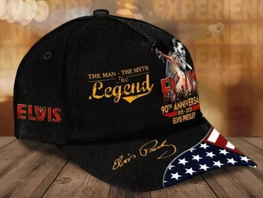 Discover Elvs Presley 90th Anniversary 1935-2025 Flag Classic Cap