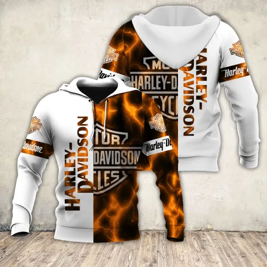 Discover Haarleyy Davidson Pullover Hoodie, Motorcycle Harley Fan Hoodie