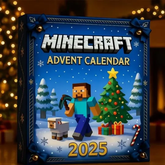 Minecraft Christmas Advent Calendar 2025 | Blind Box Backpack Acrylic Keychains